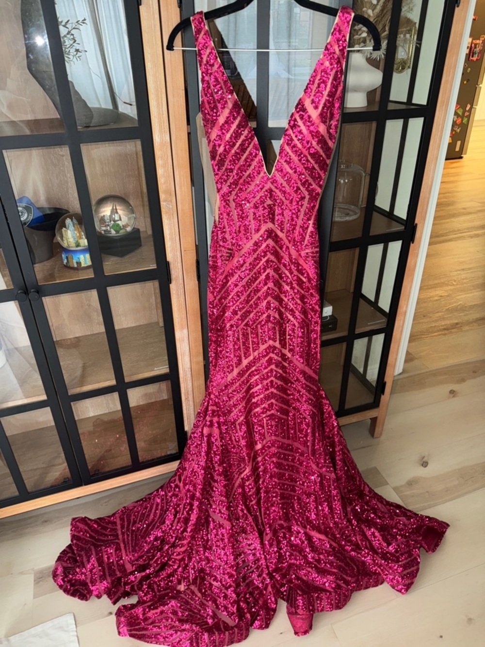 Jovani 59762 gown dress prom Sequins Embellished VNeck pageant train long formal